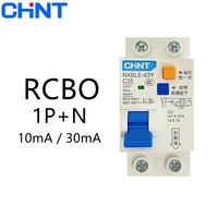 CHINT 10mA 30mA NXBLE-63Y 6A 16A 25A 32A 63A 1P+N RCCB RCD 230V Electronic Residual Current Circuit Breaker Differential Breaker
