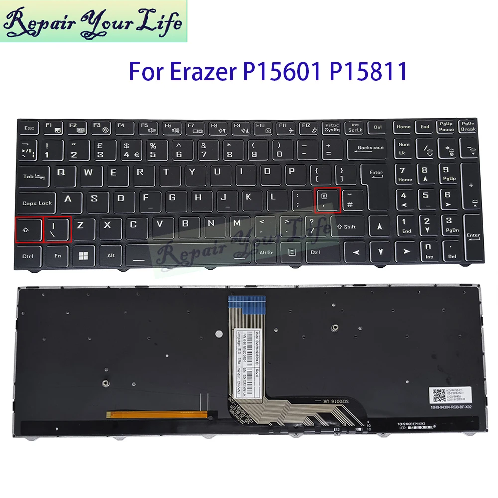 

PT-BR Brazil UK GR IT French AZERTY Backlit Keyboard For Medion Erazer P15601 NH55RHQ-M MD61656 P15811(NH55RCQ-M MD61775 MD61746
