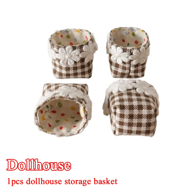 ตะกร้าผ้าจิ๋วสำหรับบ้านตุ๊กตา 1/12 ของตกแต่งบ้านตุ๊กตา เฟอร์นิเจอร์บ้านตุ๊กตา ของประดับฉากบ้าน ของเล่นเสริมสร้างจินตนาการ