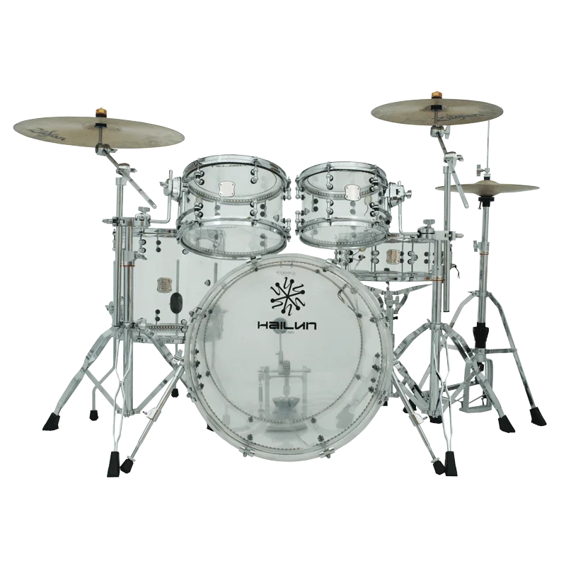 Juegos de batería acrílica Instrumento de percusión de alta calidad