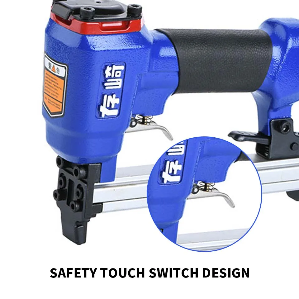 Cunqi Pneumatic Straight Nail Gun 1013J Air Nail Gun for Woodworking and Decoration, Efficient and Lightweight Pneumatic Nail Gun, Suitable for Home Decoration, Wall Panels, Ceiling, Furniture Installation, Door and Window Fixing, Interior Decoration Pneumatic Nail Tool