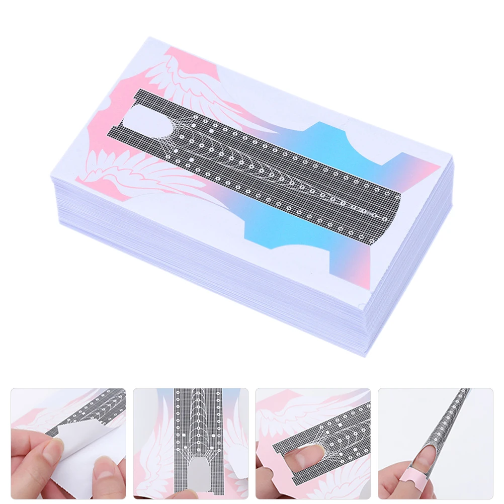 100 Pcs Nail Paper Holder Stickers Decoration Tools Form Guide Shaper Extension Horseshoe Manicure Salon Use Easy Apply Remove