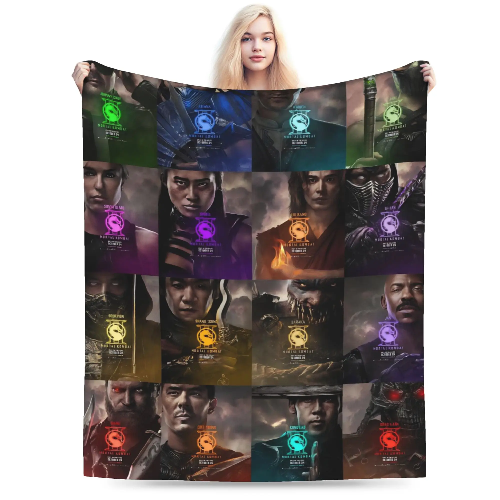 Mortal Kombat II Moive 2026 Throw Blanket for Couch Soft Cozy Plush Blanket 50x60 Inches Multiple Sizes Bedspread All Seasons