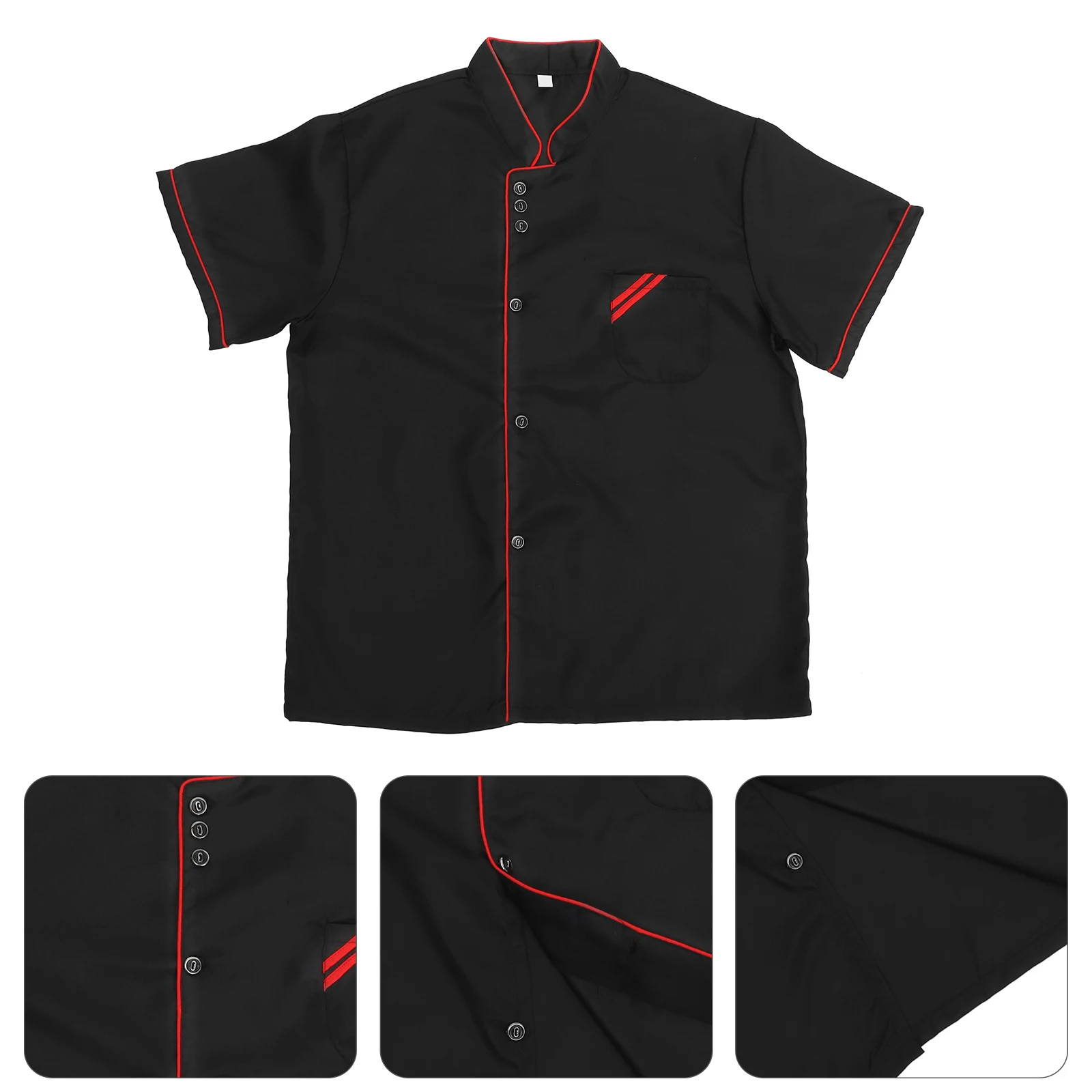 

Premium Unisex Short Sleeve Chef Jacket Catering Shirt Restaurant Hotel Kitchen Workwear Oil Proof Breathable Easy Wash