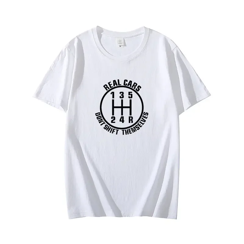 New Trendy and Fun Car MT Manual Gear Printed Short Sleeved Modified Driver Bo Racing Culture Shirt