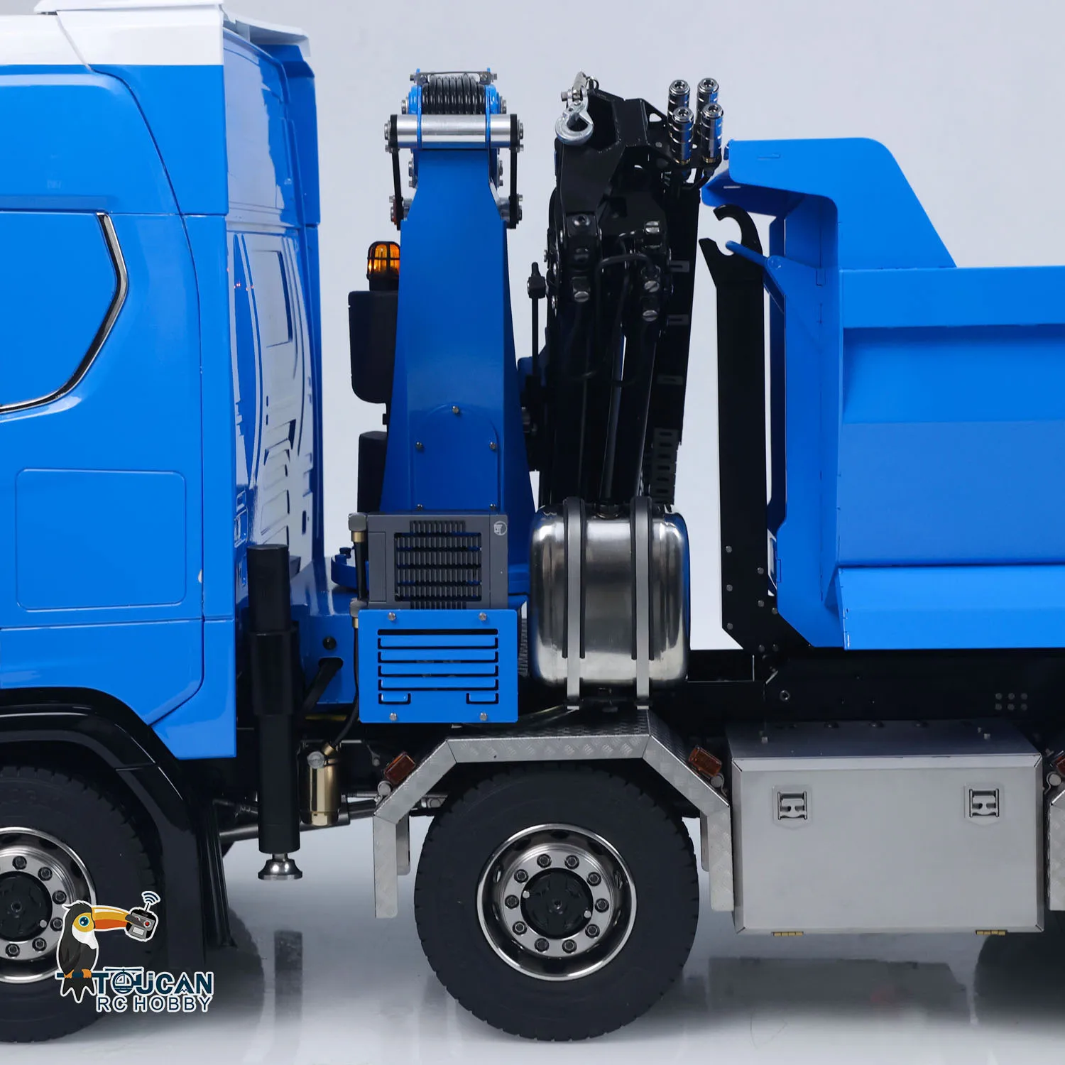 1/14 RC Dumper 10x10 Metal Chassis 770S Hydraulic Dump Truck Crane Full Remote Control Tipper Car Machine Toys