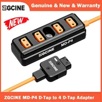 ZGCINE MD-P4 adaptador MD-P4 d-tap a 4 d-tap, Cable divisor de cuatro puntos, giratorio de 180 ° para batería de montaje en V