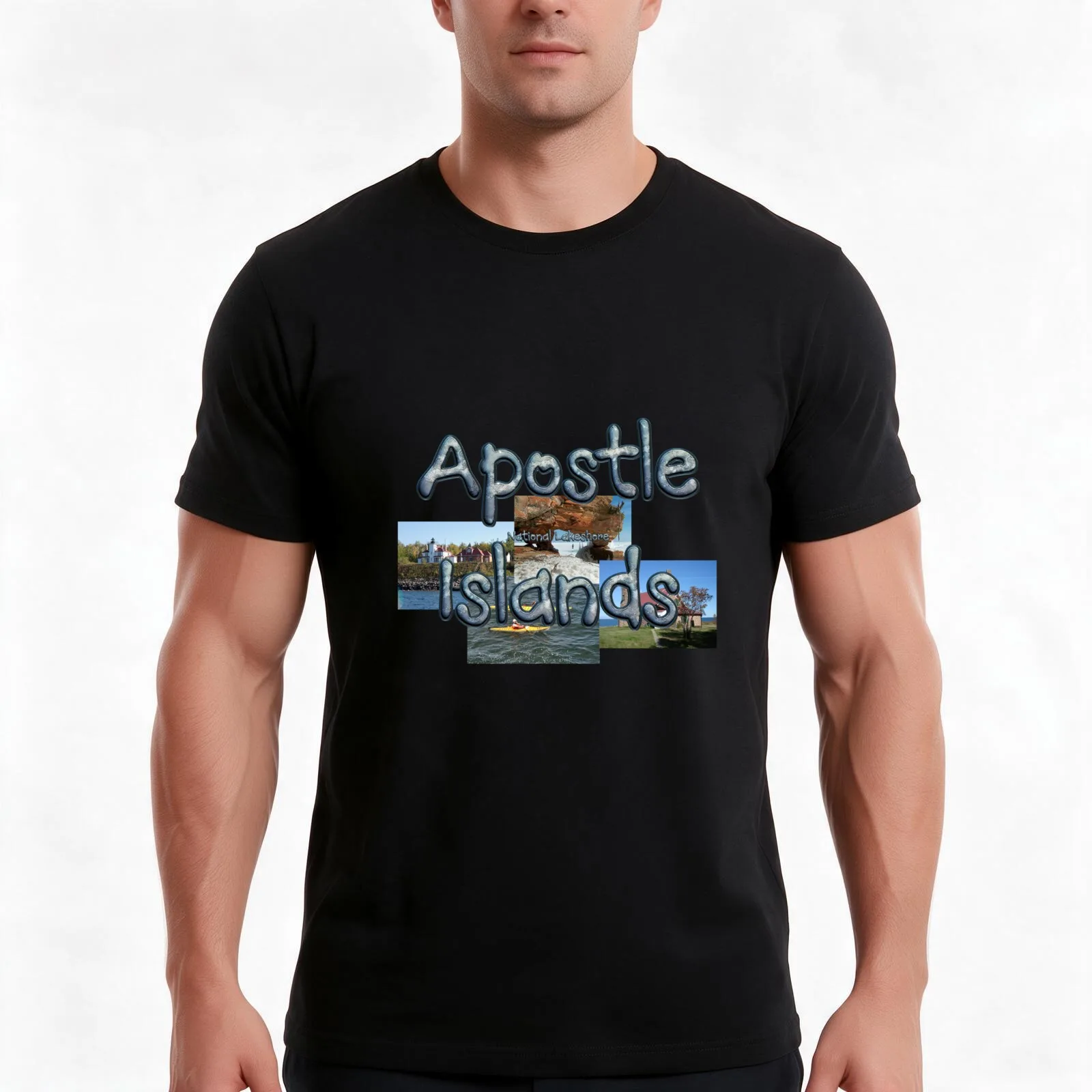 Apostle Islands T-Shirt Summer Casual Cotton Tee Oversized Streetwear Tops Vintage Graphic Print Loose Fit Short Sleeve
