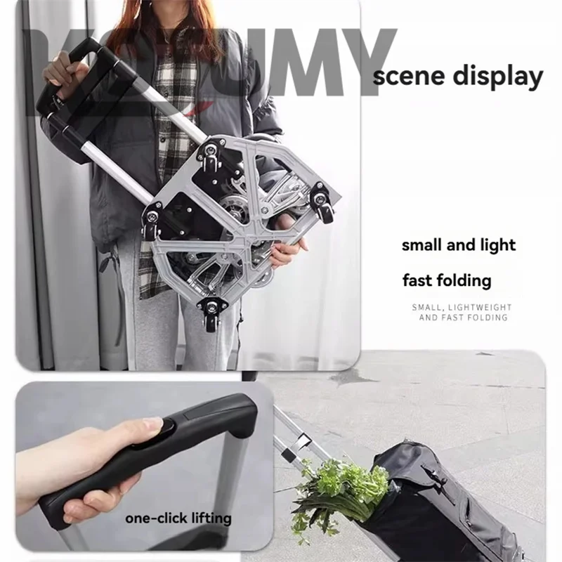 عربة أمتعة محمولة عربة تسوق عربة تسوق عربة بقالة عربة صغيرة تسلق الدرج للطي مقطورة صغيرة