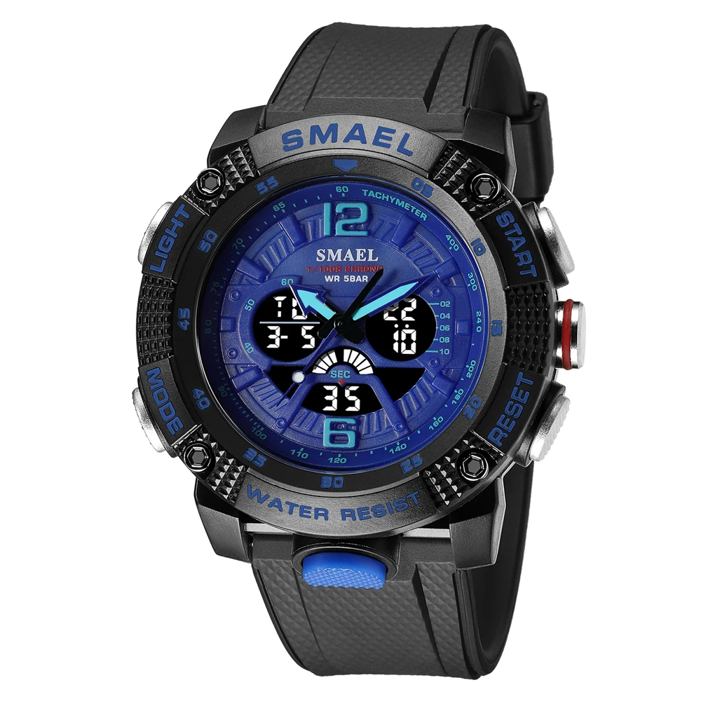 Men's Digital LED Display Sport Watch, Translucent Strap