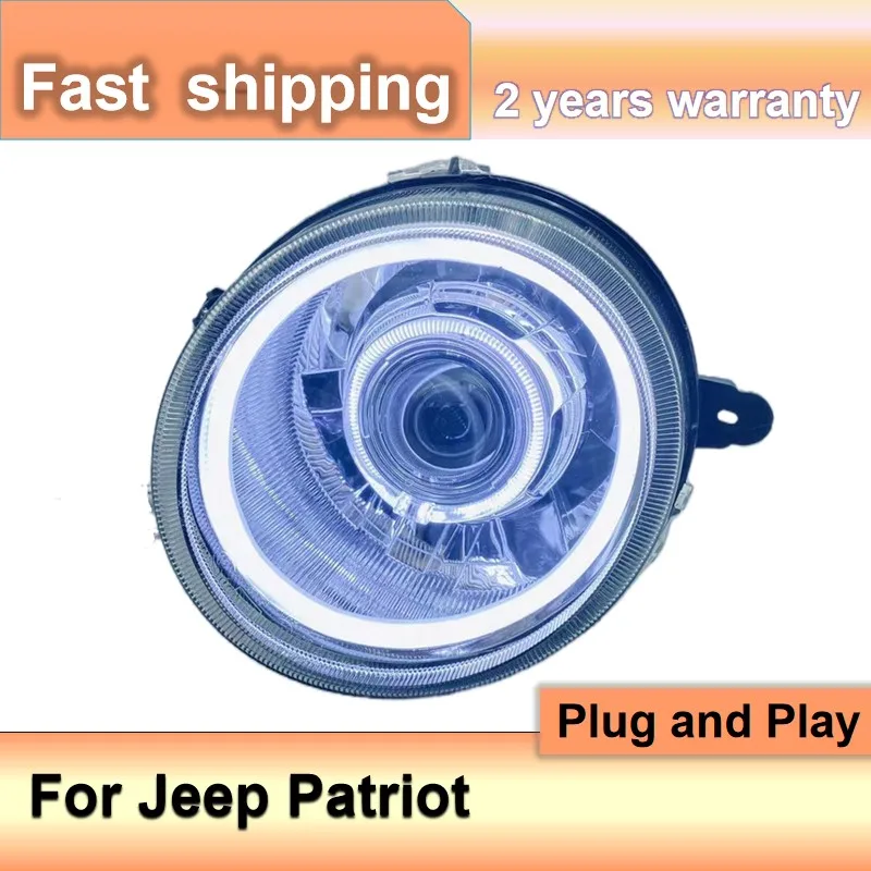 Car Accessories for Jeep Patriot Headlights 2011-2015 Jeep Patriot Front Light DRL Turn Signal High Beam Projector Lens