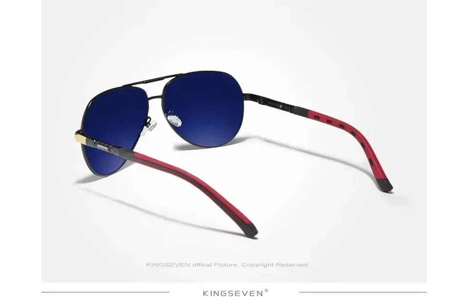 KINGSEVEN Marke Klassische Pilot männer Sonnenbrille Polarisierte UV400 HD Objektiv Luxus Retro Fahren Gläser Frauen Große Rahmen Brillen – Detail 5