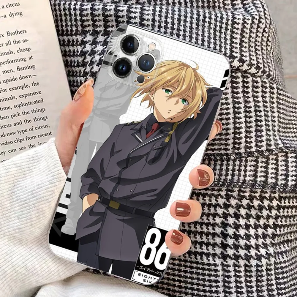 86 Eighty Six Anime Phone Case for iPhone 15 8 7 6 6S Plus X SE 2020 XR XS 14 11 12 13 Mini Pro Max Mobile Case