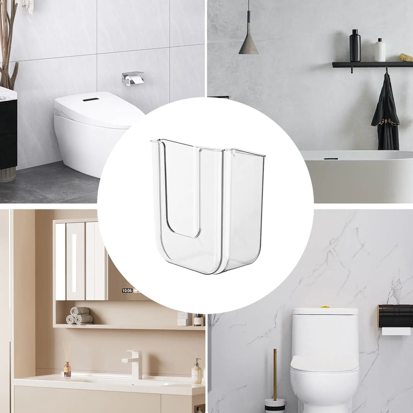 Wall Mounted Wet Wipes Dispenser, Bathroom Organizer