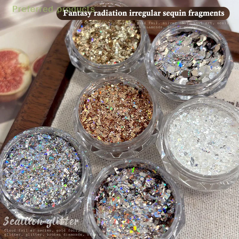 1 caixa mini espumante estrela prego glitter espumante pentagrama decoração do prego salão de beleza design acessórios diy design da arte do prego