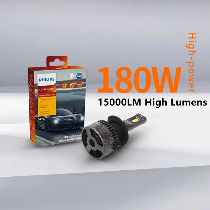 Philips Ultinon Rally 3590 H1 H4 H7 Автомобильные светодиодные фары H8 H11 H16 HB3 HB4 HIR2 180 Вт 15000LM Высокая мощность 6500K Холодные белые огни Philips Ultinon Rally 3590 H1 H4 H7 Автомобильные светодиодные фары H8 H11 H16 HB3 HB4 HIR2 180 Вт 15000LM Высокая мощность 6500K Холодные белые огни