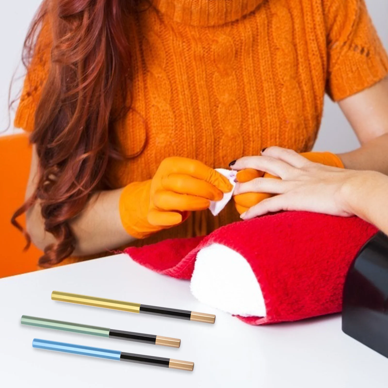 

6 шт., колпачки для ручек для дизайна ногтей, металлические защитные чехлы для маникюрных ручек из цинкового сплава, светонепроницаемые колпачки для удлинителей кистей, принадлежности для маникюрного салона