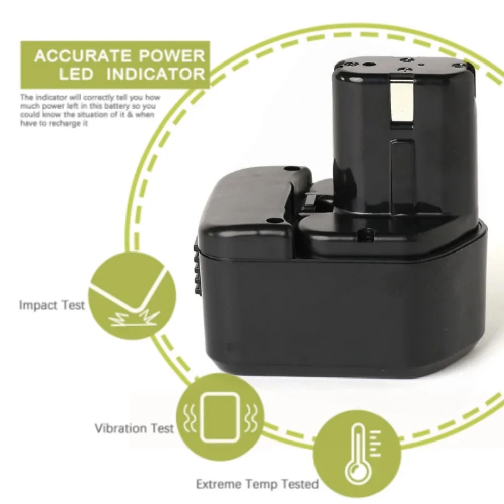 6800mAh لشركة هيتاشي 12 فولت بطارية EB1214S بطارية قابلة للشحن Ni-CD متوافق EB1212S مفك أداة السلطة استبدال