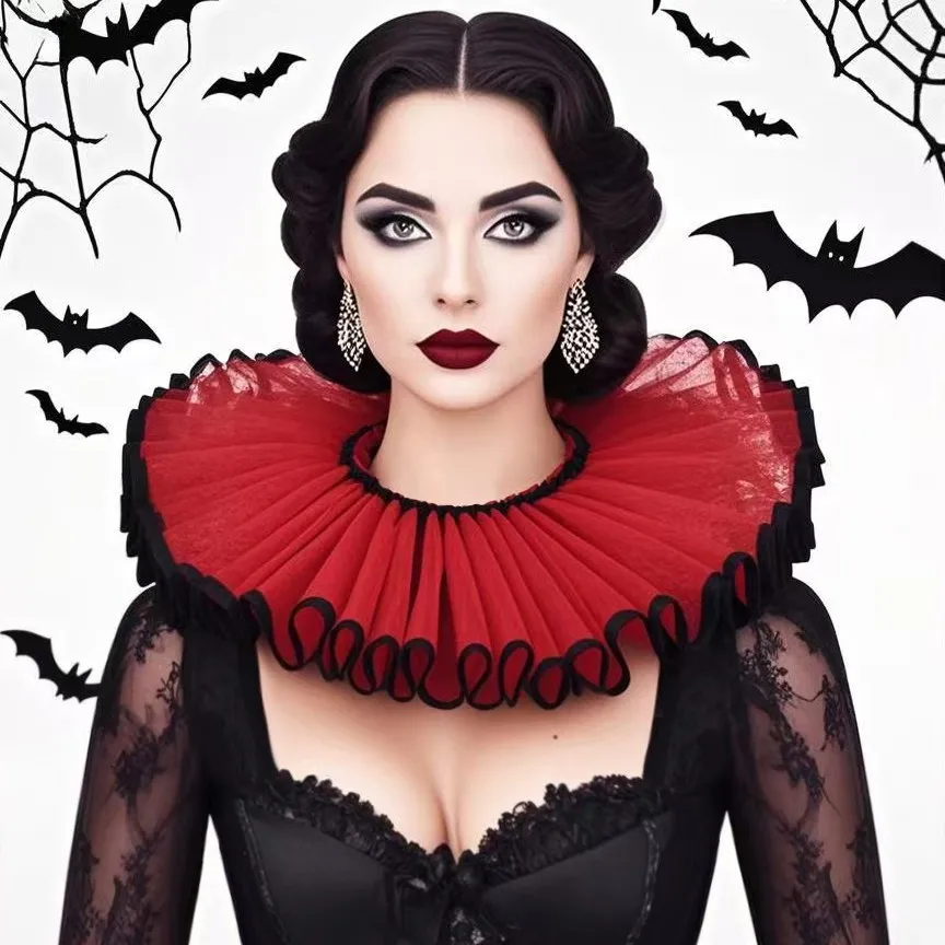 Halloween Large Size Ruffian Collar Makeup Party Literary Retro Aristocratic Fake Collar