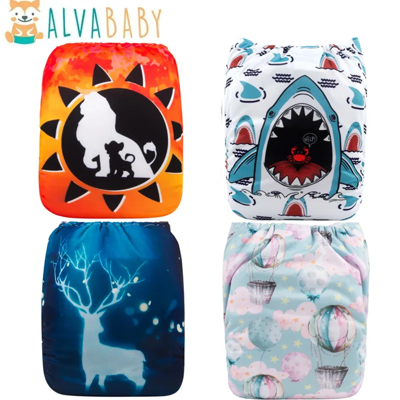 U Pick ALVABABY Washable Baby Cloth Nappy Eco-friendly Baby Cloth Diaper with 1pc Microfiber Insert