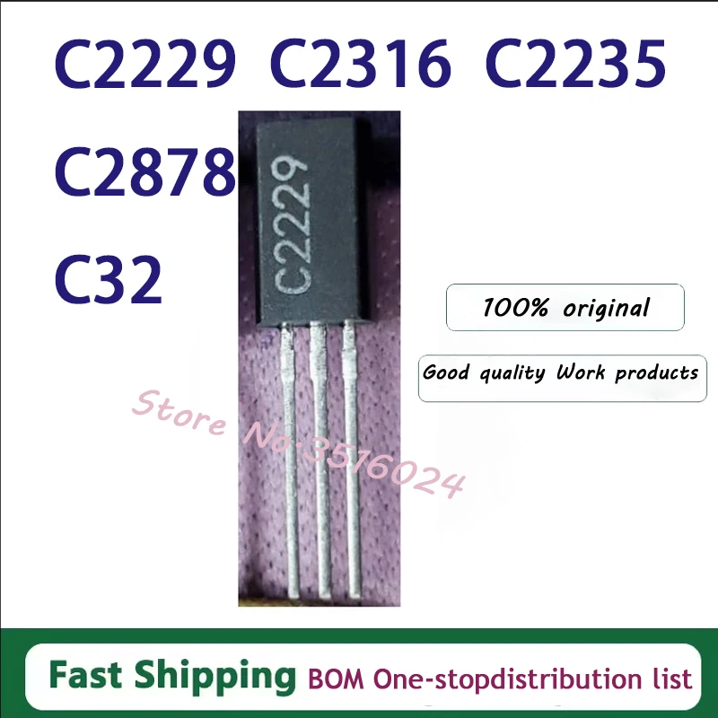 20pcs/lot 2SC2229 C2229 2SC2235 C2235 2SC2316-Y C2316 2SC2878-A 2SC2878 C2878 2SC3205 C3205 TO-92L new original In Stock