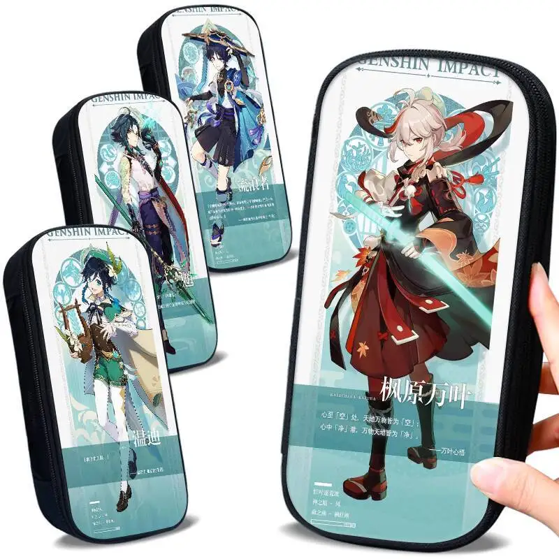 

Genshin Impact Game Merchandise Bag Elementary Boys And Girls, Maple Leaf Wanye Large Capacity Pencil Case For Middle School Ani