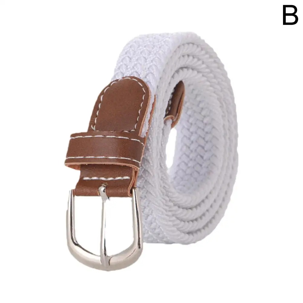 120-130cm lässig gestrickte Nadel schnalle Männer Gürtel gewebte Leinwand elastisch erweiterbare geflochtene Stretch gürtel für Frauen Jeans weiblich b h9v5 – Detail 7