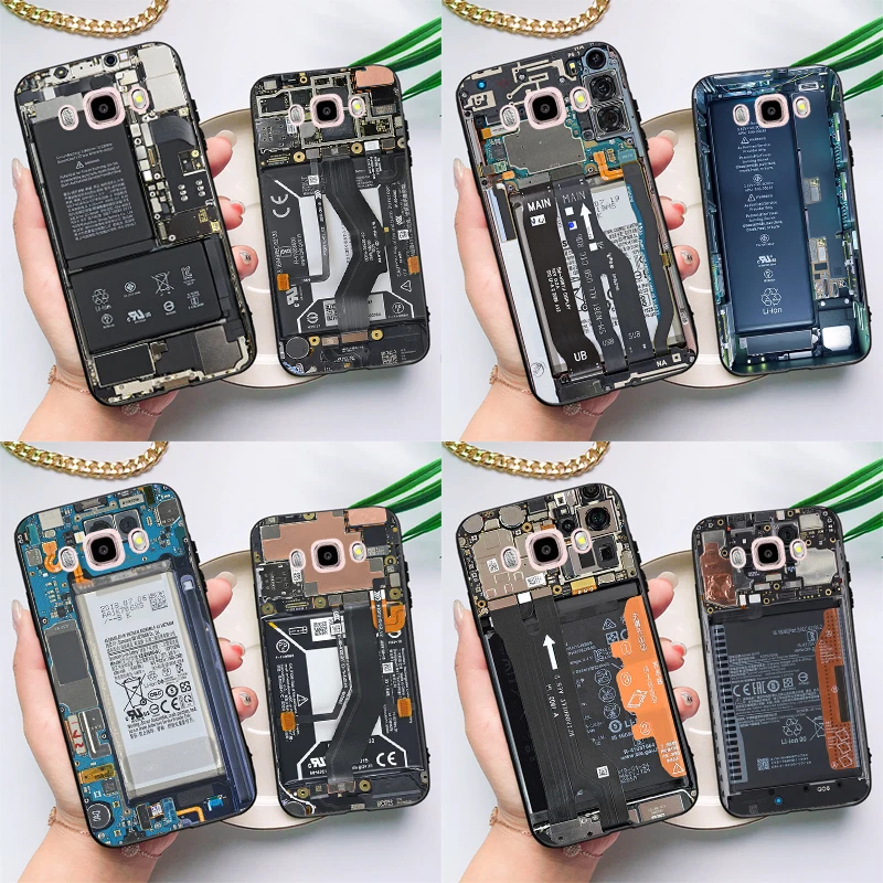 Motherboard Circuit Board Case For Samsung Galaxy J4 J6 Plus J3 J5 J7 2016 A3 A5 2017 A9 J8 A6 A8 Plus 2018 Cover