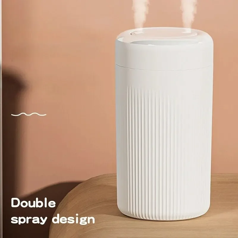 

USB Air Humidifier Large Capacity 800ML Home Car Hydration Light Noise Purification Dual Spray Humidifier Essential Oil Diffuser