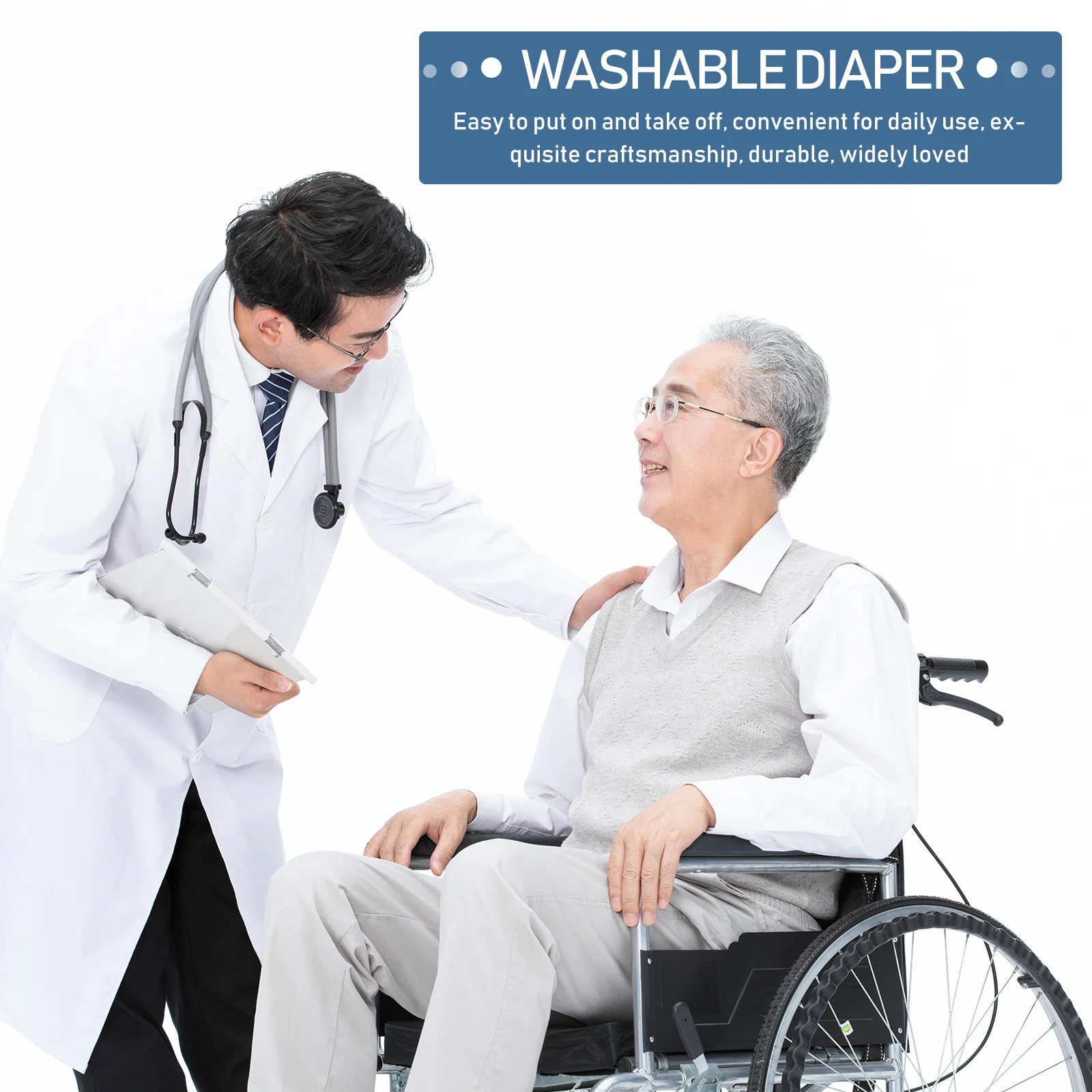 

3 шт. моющиеся подгузники для взрослых, утолщенные многоразовые мочевые подушечки для пожилых людей, ночного использования, мягкие, приятные для кожи