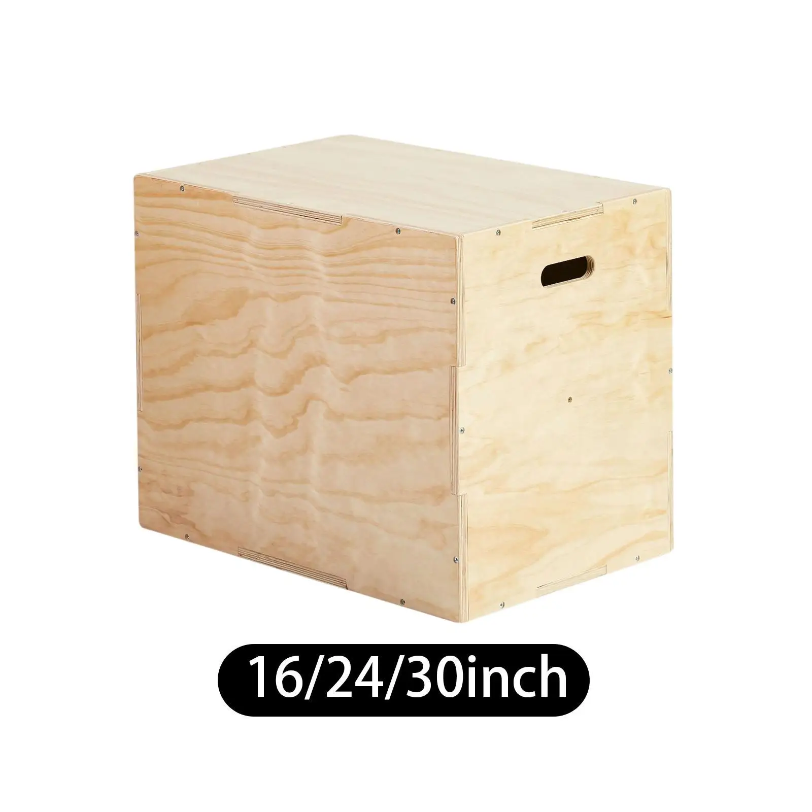 

Wooden Plyo Box, Jump Training Equipment, Versatile Plyometric Jump Box, 3 in 1 for Lunges Home Gym Conditioning Dips Squats