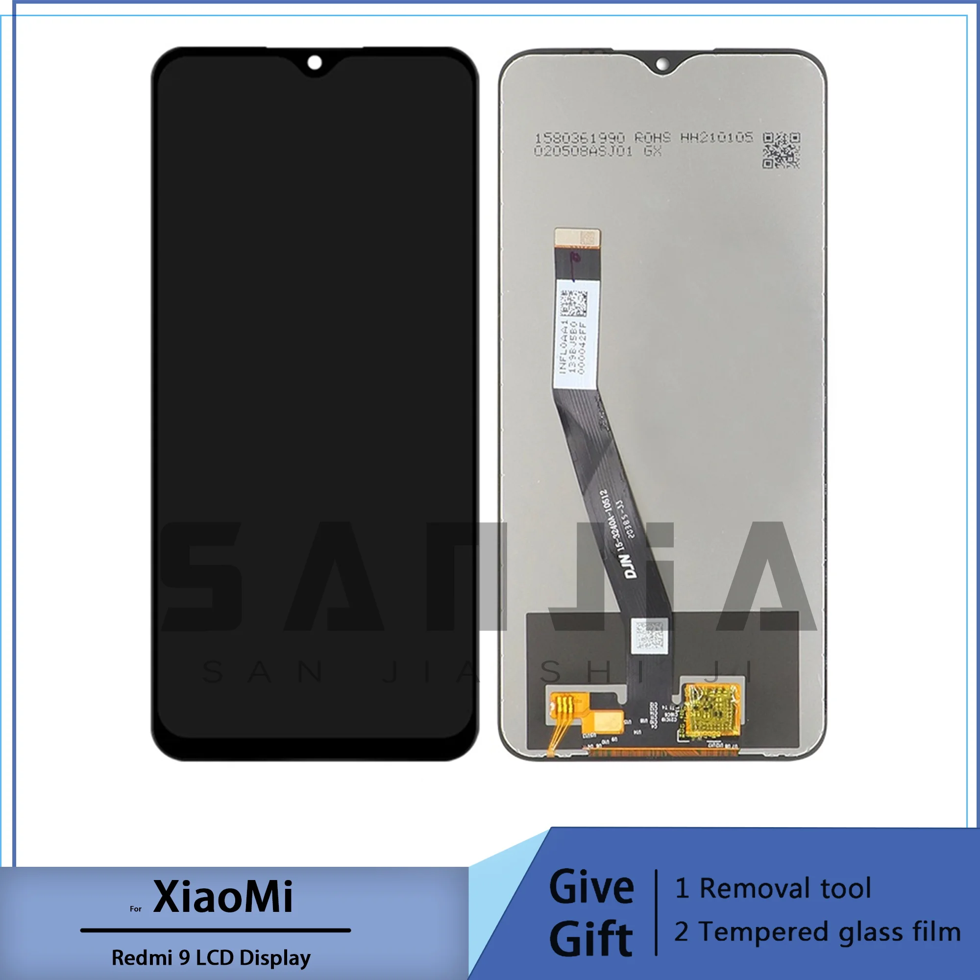 

For Xiaomi Redmi 9 LCD Display Screen Touch Digitizer Assembly For 6.53 inch Redmi 9 M2004J19AG Phone With Frame