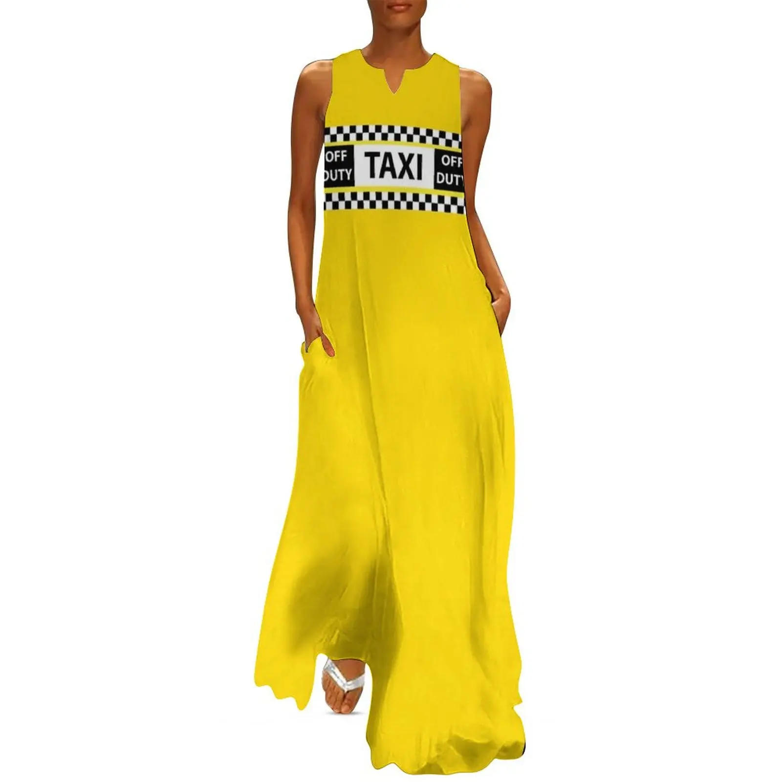 

New York Yellow Taxi Cab Off Duty Long Dress women party dresses wedding dresses for woman Casual dresses Dress