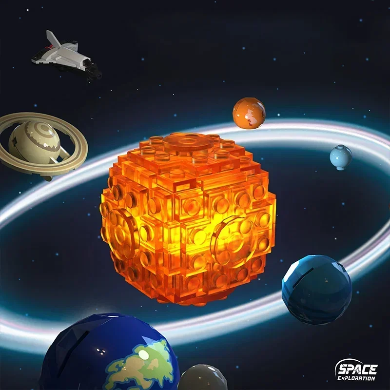 Zonnestelsel Planeten MOC Bouwstenen Ruimteverkenning Model Kit Educatief Speelgoed voor Kinderen Verjaardagscadeau