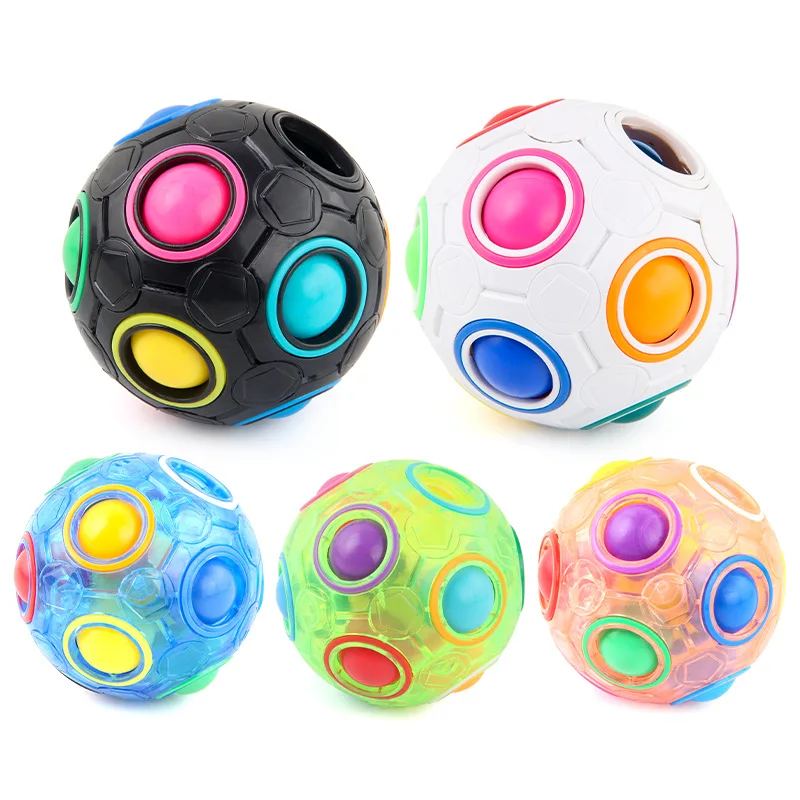 Magic Rainbow Puzzle Ball:3D Speed Cube-Inspired Toy for Color Matching–Fun Stress Reliever&Brain Teaser for Kids,Teens & Adults