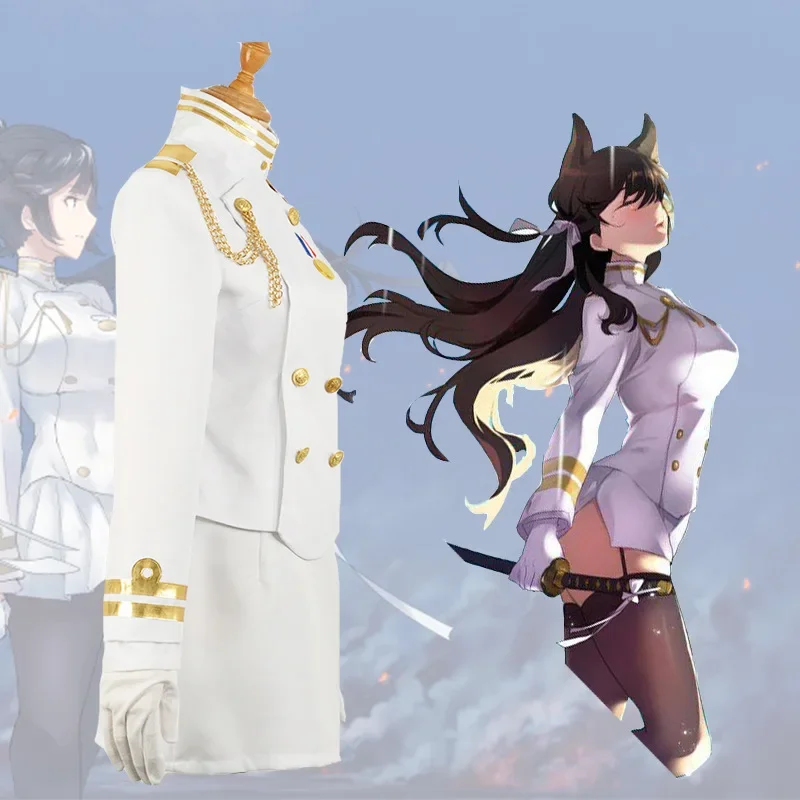 Azur Lane IJN Takeao Atago Mastiff Dog Cosplay Trajes, Uniforme Menina Sexy, Terno de Halloween, Saia de Quadril das mulheres