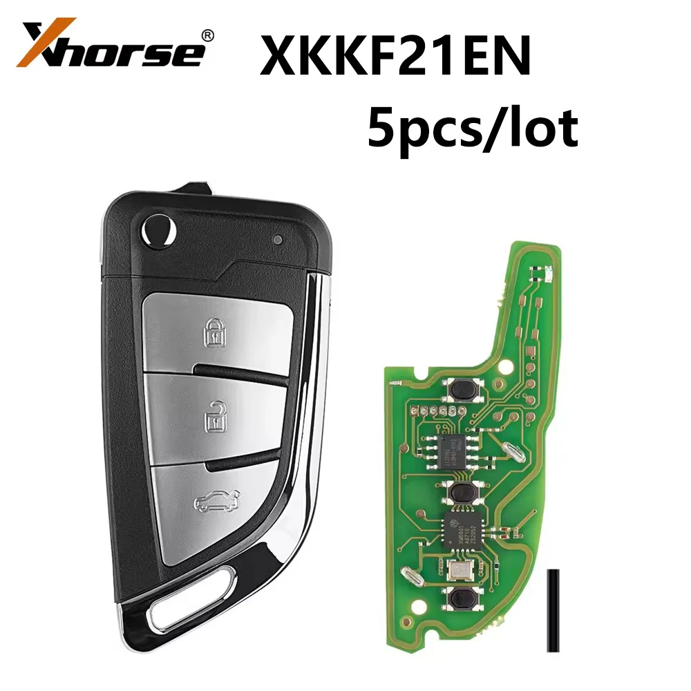 

5 шт./лот XHORSE XKKF21EN VVDI НОЖ 2 стиля (Flip-3BTN) дистанционный ключ для VVDI VVDI2 Key Tool английская версия