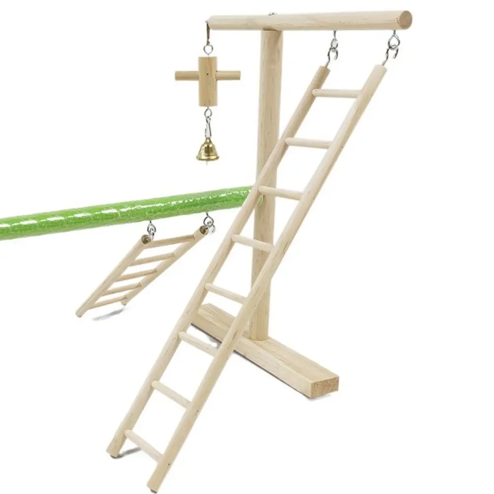 1PC Birds Toy Wooden Ladders Swing Scratcher Perch Climbing 3/4/5/6 Ladder Bird Cage Hamsters Parrot Toys Hanging Pet Supplies