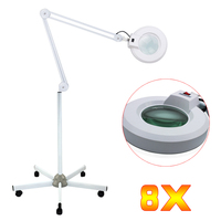 8x Led Magnifying Lamp 24w Magnifying Glass For Beauty Salon, Model Engineers, Professionals Lens Diameter 125mm