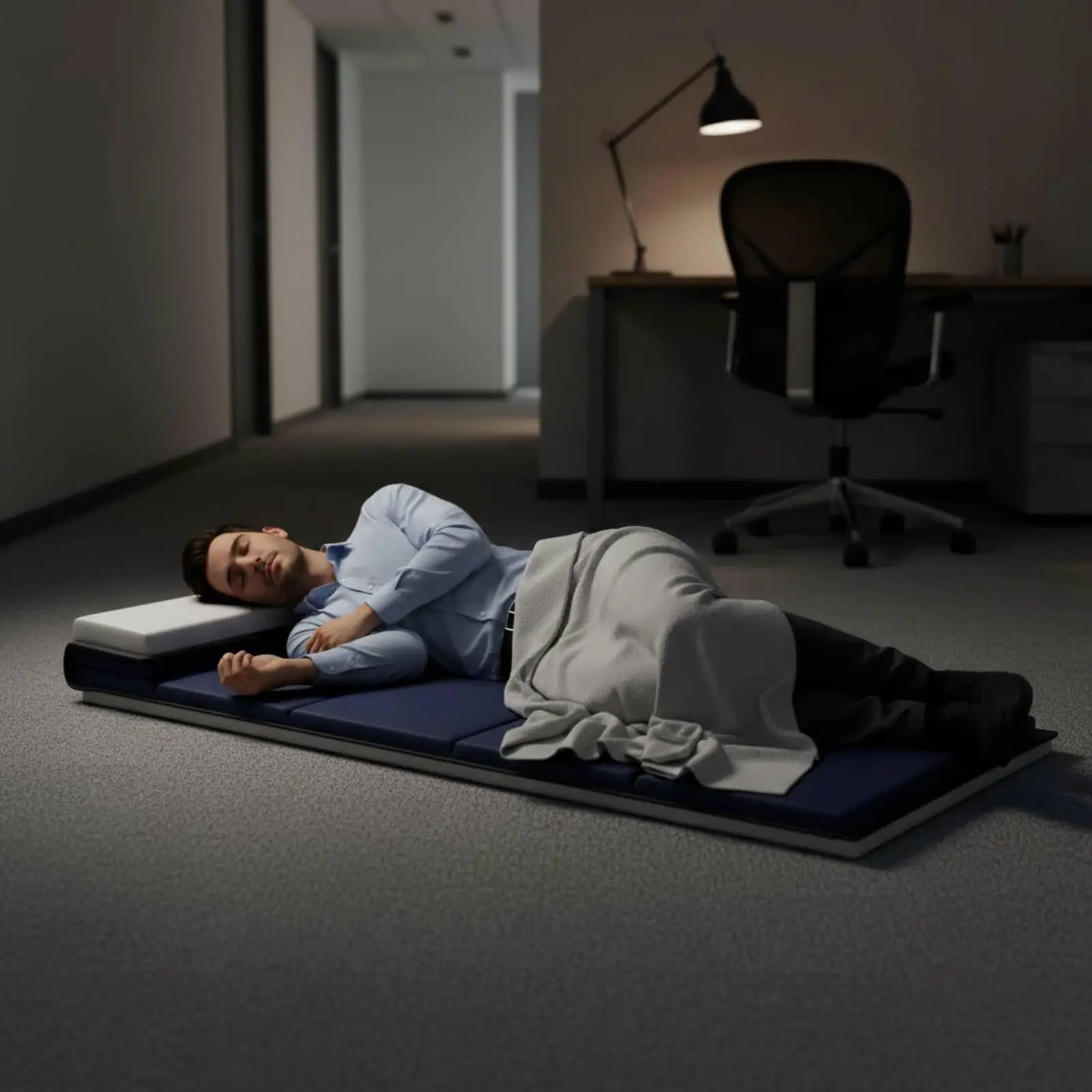 Sleeping Mat with Pillow Soft Foldable Sleeping Mat Slim for Fitness, Guests view 4