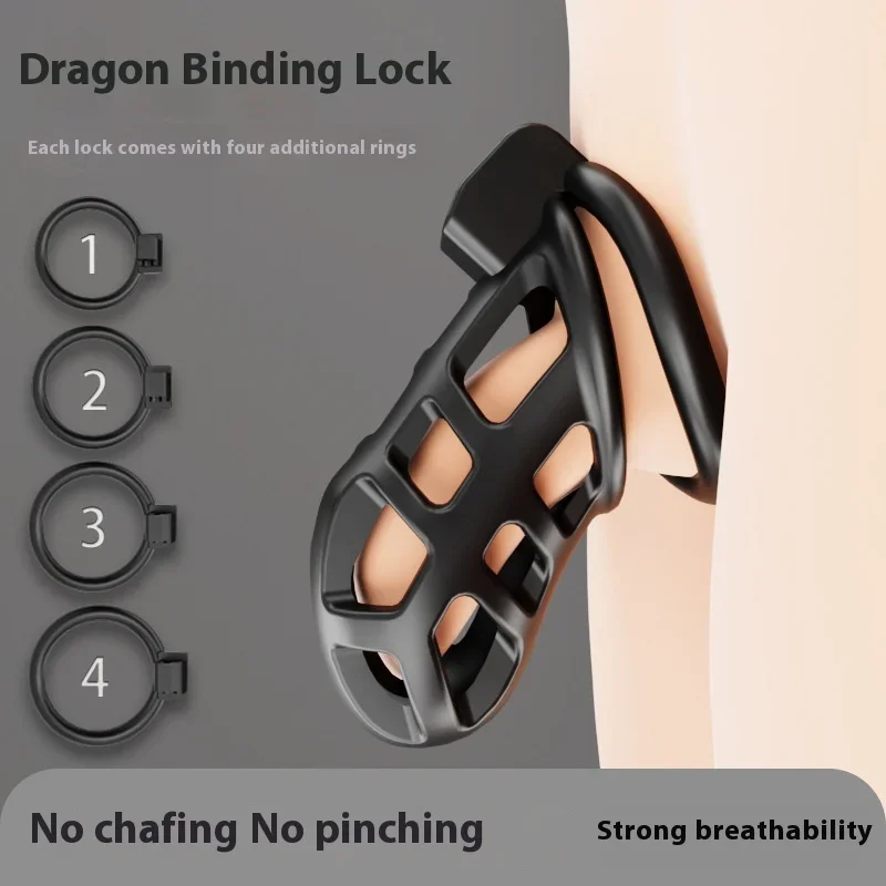 BDSM Sex Toys Breathable Penis Lock Couple Supplies Male Chastity Cage Enlarged Urethral Opening Sexy Urethral Lock Penis Cage - Image 2