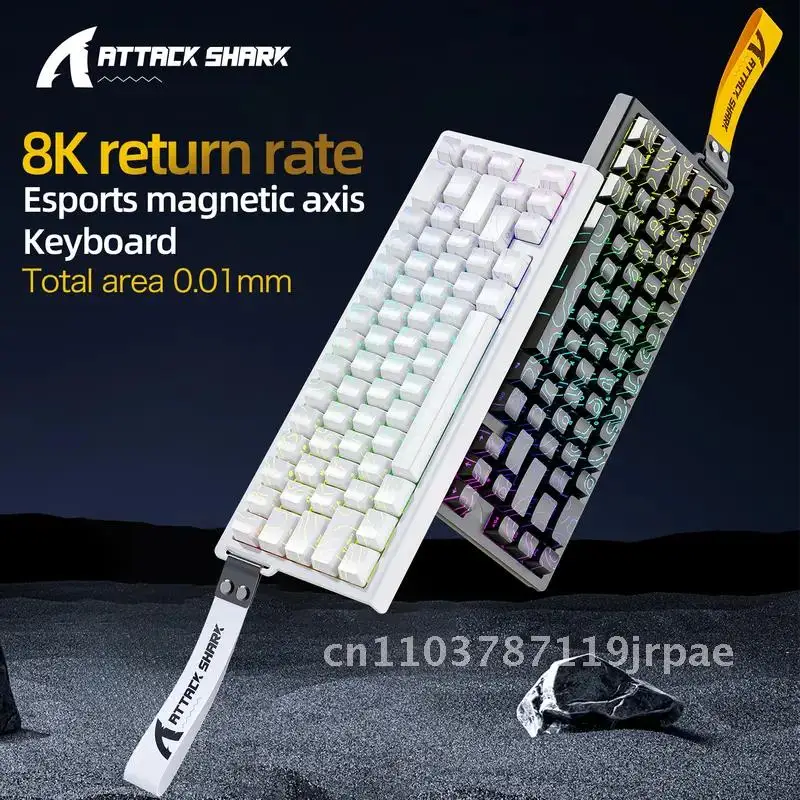 

Механическая клавиатура Attack Shark X68HE RGB для электрических соревнований, проводной диапазон ключей с низкой задержкой, магнитная ось, боковая резьба