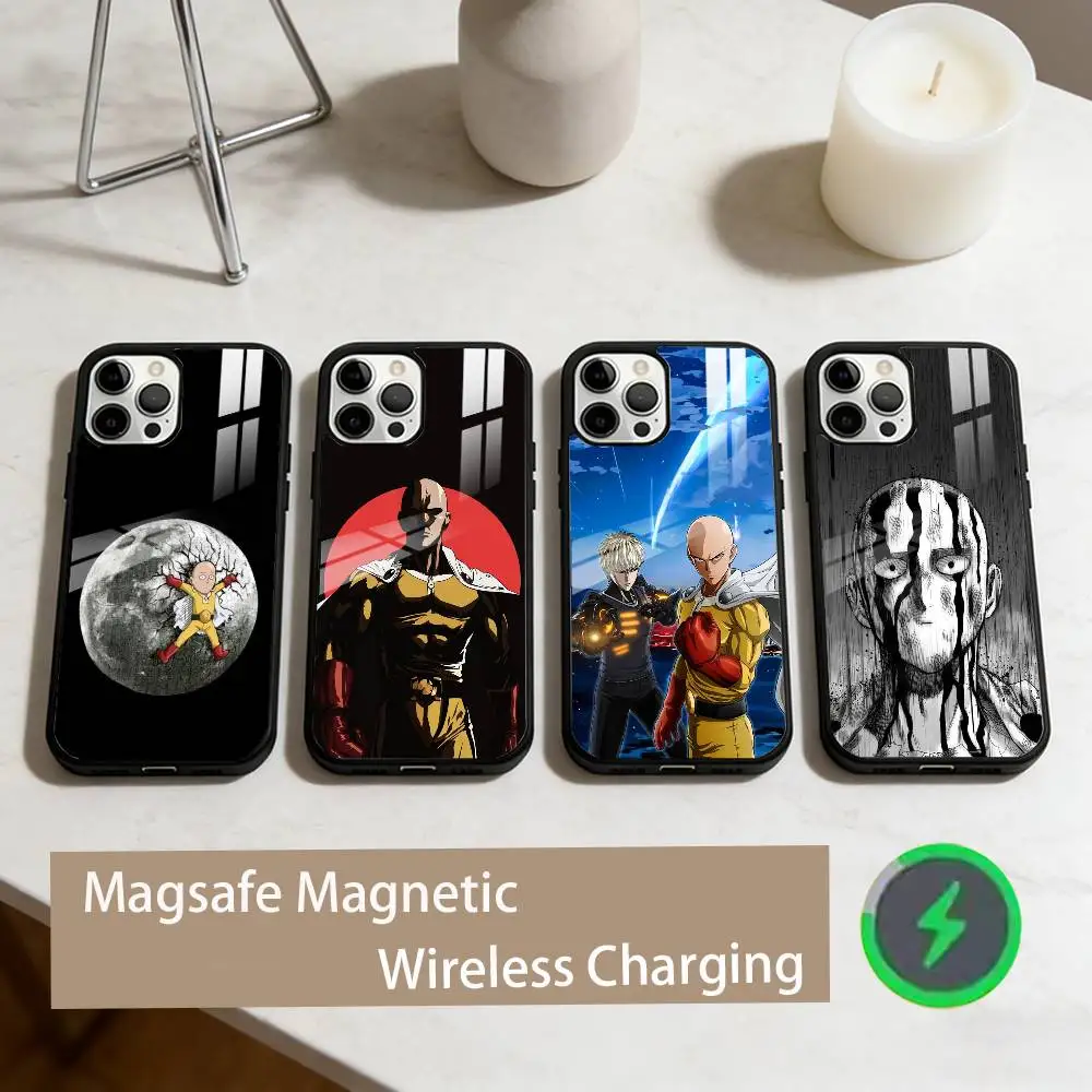 

O-One P-Punch Anime Man Phone Case For iPhone17,16,15,14,13,12,11 Plus,Pro Max Magnetic For Magsafe Wireless Charging