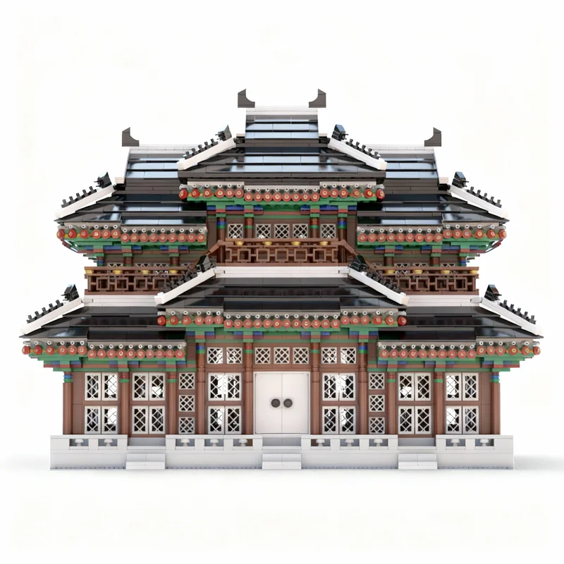 5981 peças MOC Manwoldae Hoegyeongjeon 만월대 회경전 Modelo Modular de Paisagem Urbana Blocos de Construção Brinquedos de Construção Presentes de Natal