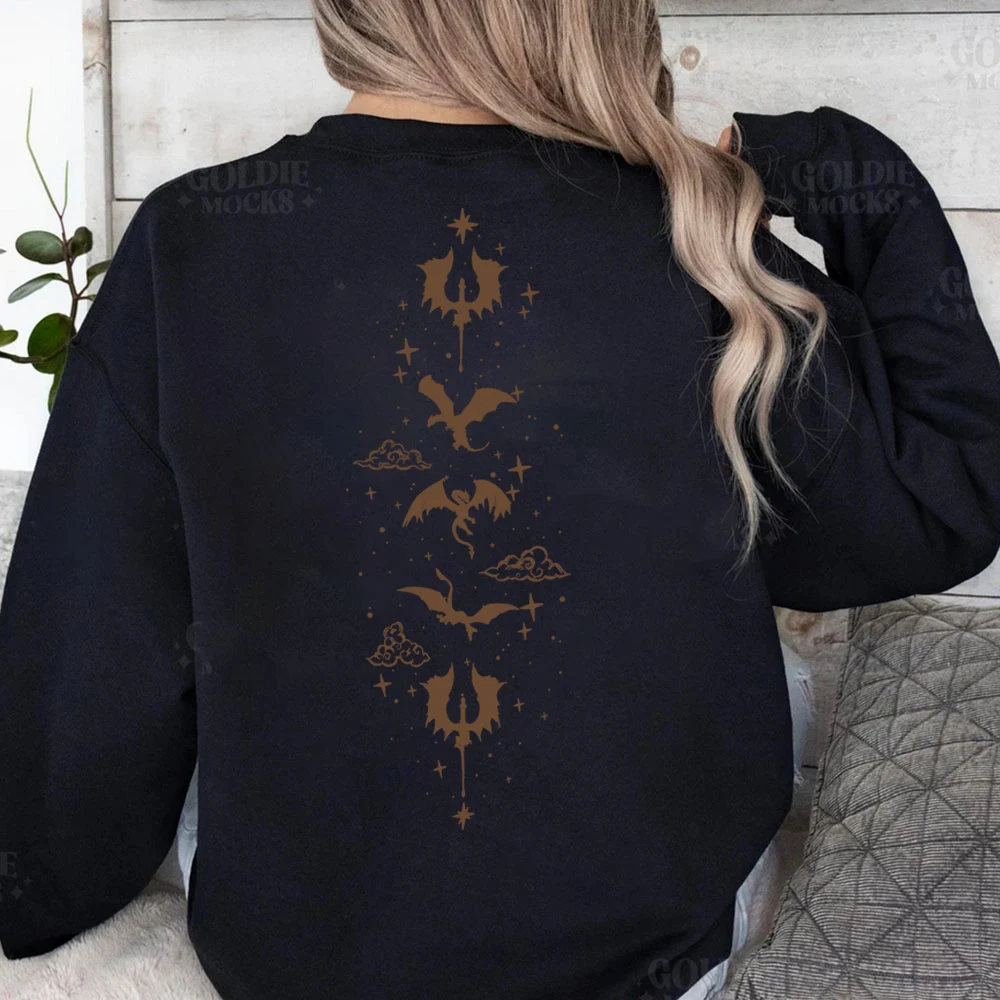 Book Lover Empyrean Riders Quadrant Basgiath War College Sweatshirts Fantasy Fourth Wing Sweatshirt Dragon Rider Women's Hoodies