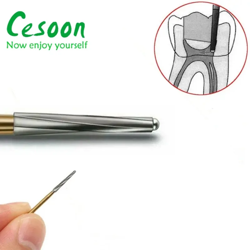 5Pcs/Blister Dental Carbide Safe Burs Endo Z Tooth Extraction Drill Bits 25mm 28mm For High Speed Handpiece Dentistry Laboratory