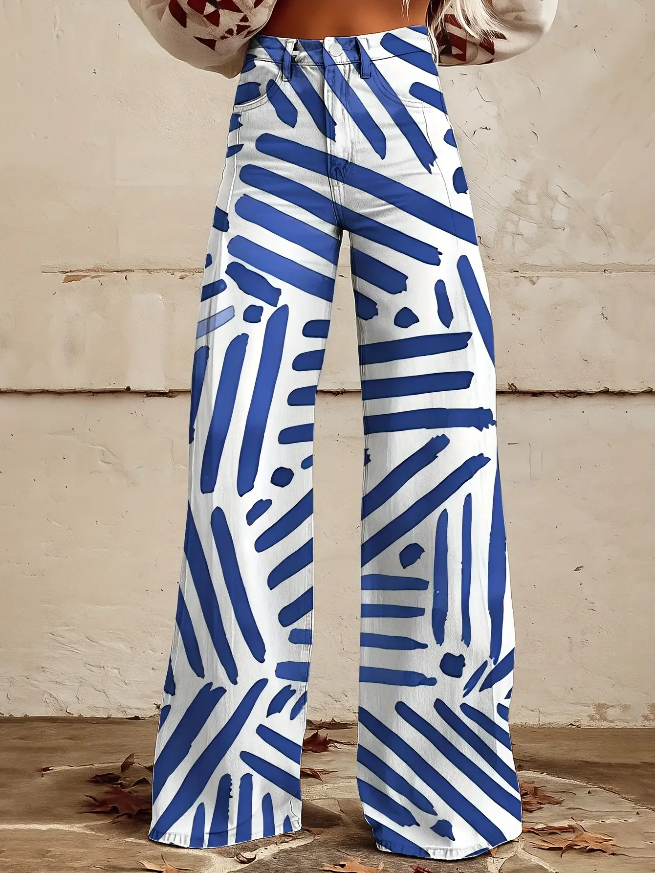 2026Ladies' slim fit wide leg flared pants fashionable multifunctional casual pants for women,Theme activities and casual attire