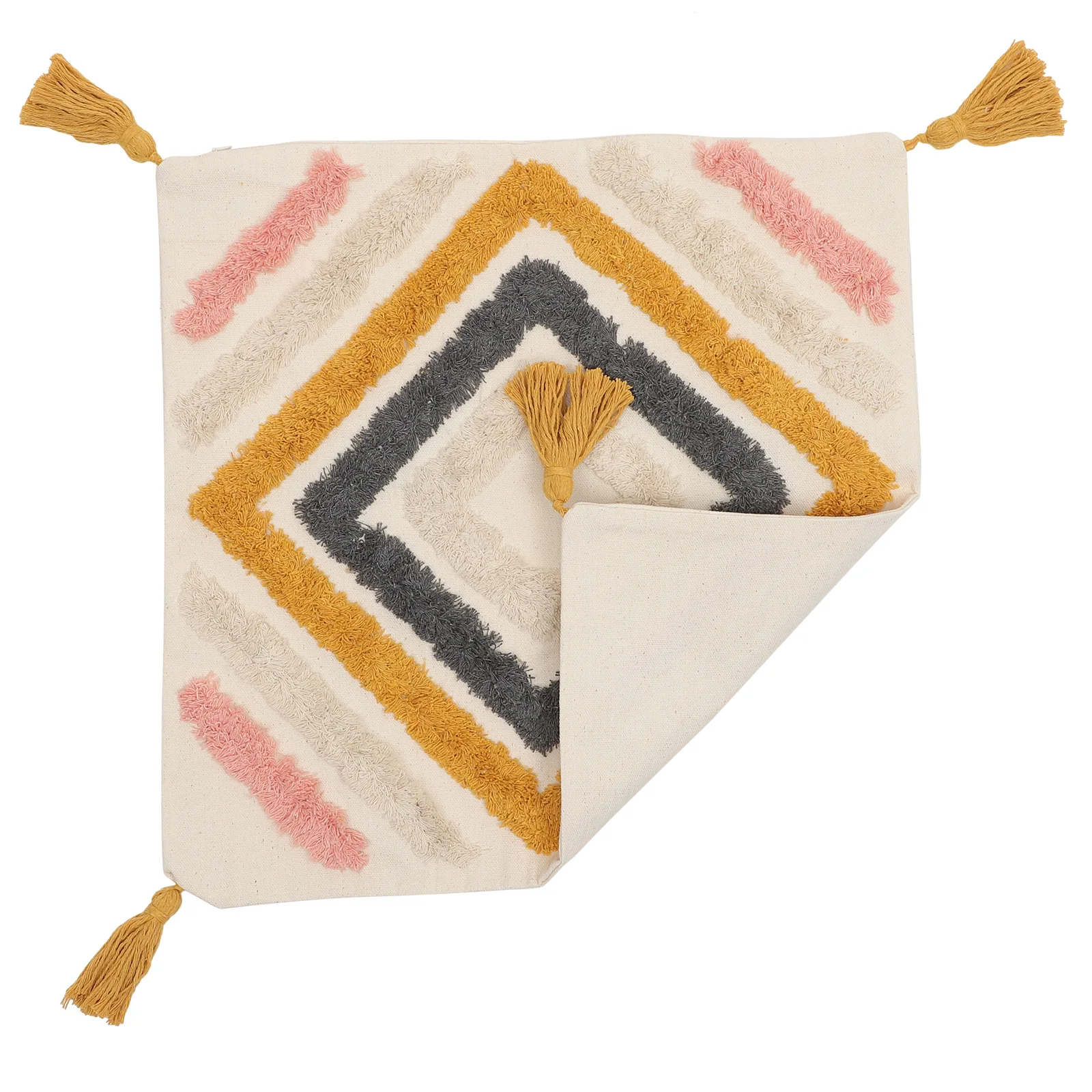 

Tufted Throw Pillowcase Covers Comfortable Decorative Sofa Cushion Protector Home Replaceable Washable Soft Pillowcases