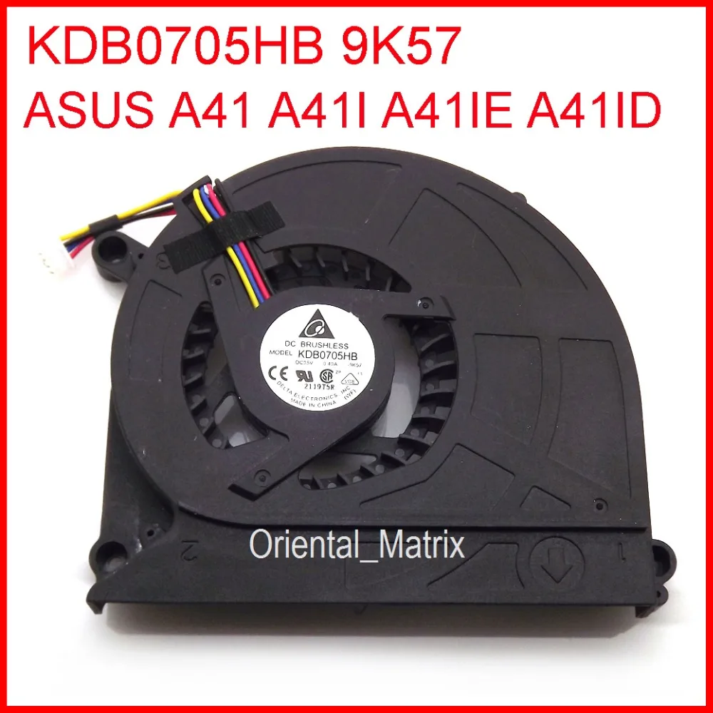 Original New KDB0705HB KSB0705HA DC5V 0.40A Cooler For Asus A41IE A41ID A41 A41I Laptop CPU Cooler Cooling Fan