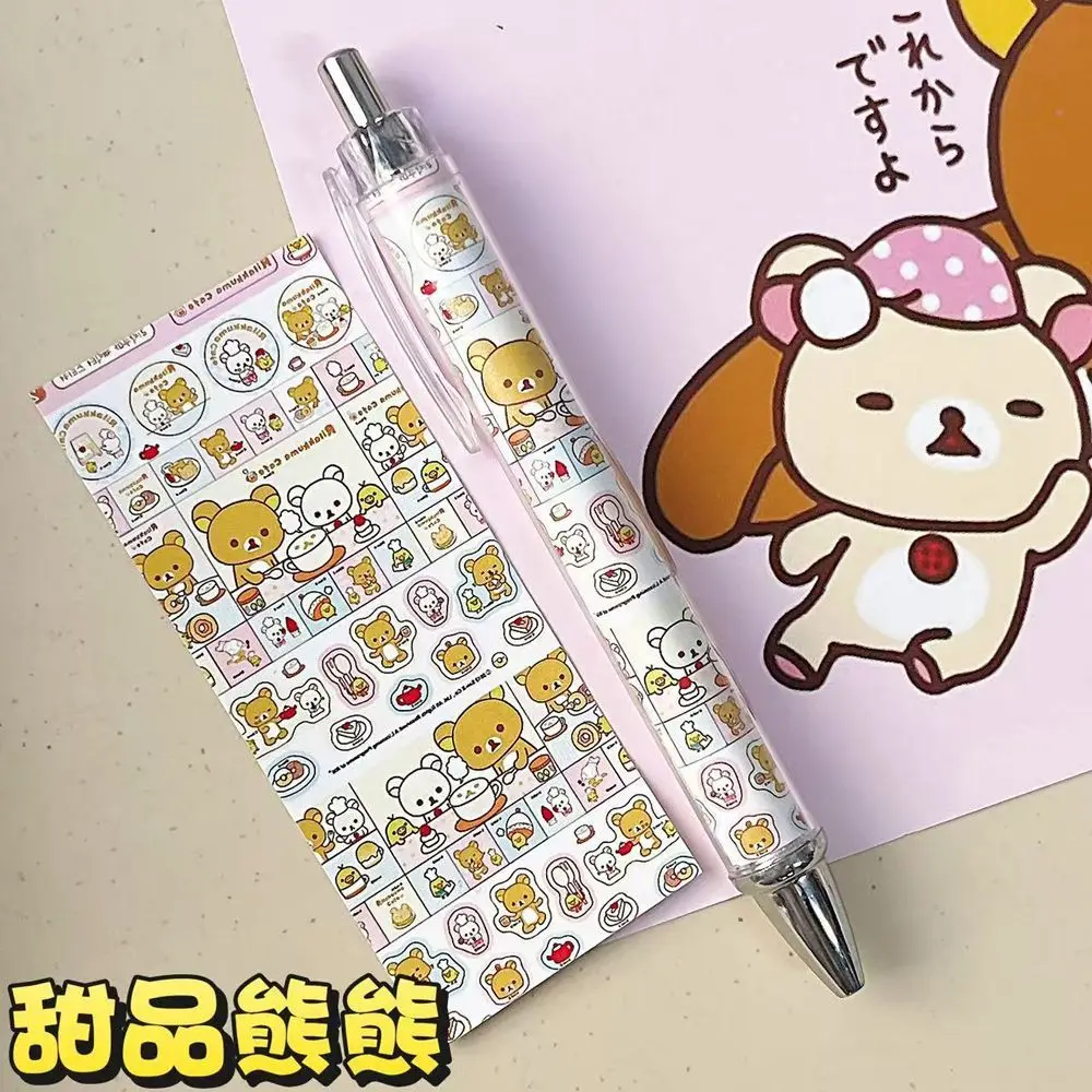 Rilakkuma Rabbit Press Gelstift, hoher Farbwert, niedlicher Ins-Style, 0,5 mm, universeller Pinselschreiber für Studenten, geschmeidiges Schreiben, langlebiger schwarzer Stift – Detail 5